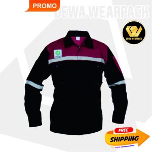 WEARPACK SAFETY KEMEJA ATASAN WARNA HITAM MAROON