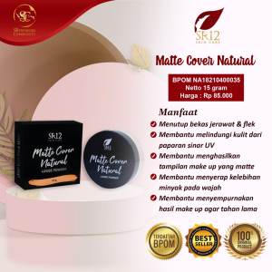 MATTE COVER NATURAL LOOSE POWDER SR12 / FACE POWDER BEDAK TABUR WITH SPF 15