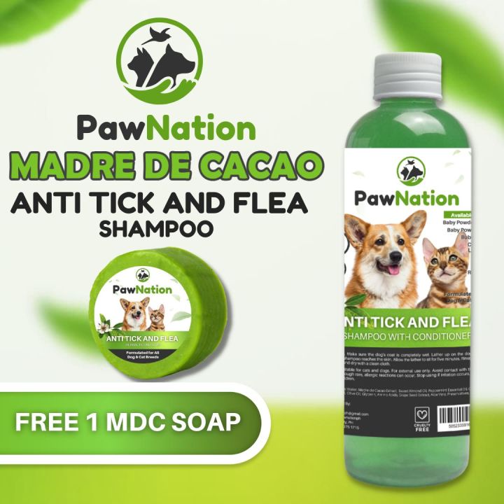 PawNation Madre De Cacao Pet Refreshing Shampoo 250mL Baby Powder