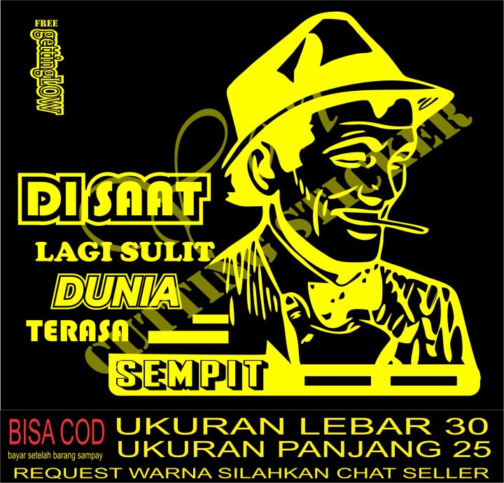 CUTTING STICKER MOBIL MURAH STICKER KATA2 LAGI SULIT | Lazada Indonesia