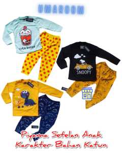 Setelan Piyama Anak Lucu Bahan Katun Part 1