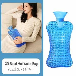 SQMETR 1800ML Bình nước PVC Điểm nổi 3D Bình nước massage Di động Chống rò rỉ Túi nước ấm Giảm đau