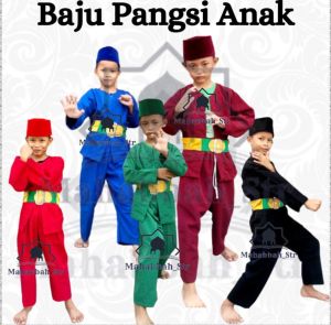 Baju Pangsi Betawi Anak anak Lengkap Baju Sunda