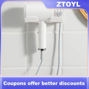 【ZTOYL】 Phòng tắm treo tường Máy Sấy Tóc Chủ vòi hoa sen lưu trữ giá tự dính nhựa hộ gia đình nhà vệ sinh tổ chức kệ
