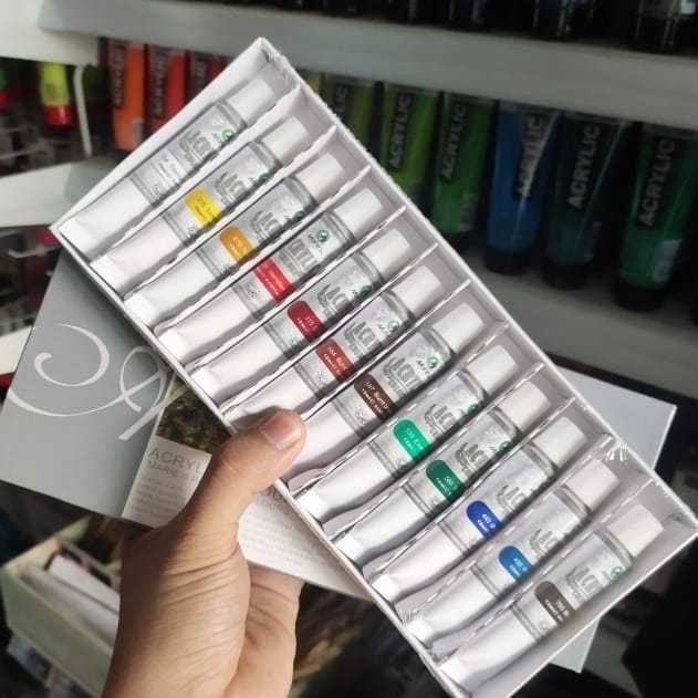Jual Maries 12 Color Cat Acrylic Lukis Painting Warna Colour Alat Melukis Mewarnai Coloring Toko Sekolah Stuff Seni Based Pewarna  Paint Stationery Peralatan Art TK Merk SD Colour PrakaryaPerlengkapan Akrilik Bagus Set School Menggambar Shopping Arena