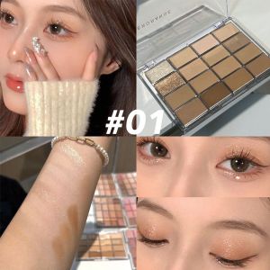 HERORANGE Palette Pearly Eyeshadow 16 Colours Glitter Earth Color Eyeshadows Shiny Eye Shadow Pallet Makeup Pigmentos Para Ojos Cosmetic Tools