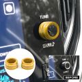 4Pcs Knob Cover for 2024 2025 Subaru Crosstrek Impreza Accessories, 2025 Forester, 2020-2025 Legacy Outback, 22-24 WRX 23-25 Ascent, Volume Tune, Start Stop Button Ring Rear Mirror Knob Cover(Gold). 