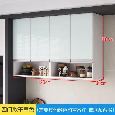 HEKEY Aluminum Hanging Cabinet With Shelves Aluminum Kitchen Cabinet With Glass Door Suitable For Kitchen