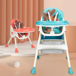 Graffiti Graphic Design Baby High Chair: A Foldable Toddler Booster Chair with Storage