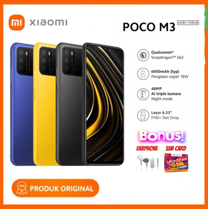 Xiaomi POCO M3 Ram 4GB+64GB 6GB+128GB Garansi Promo Lazada