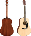 Fender CD-60S Top Solid Spruce Electric Acoustic Guitar กีต้าร์โปร่ง กีตาร์ไฟฟ้า เฟนเดอร์ หน้าไม้แท้ รุ่น CD60S. 