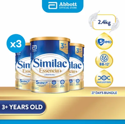 Similac Essencia Three 800g Bundle of 3 for Kids Above 3 Years Old Powdered Milk Drink (2.4kg)