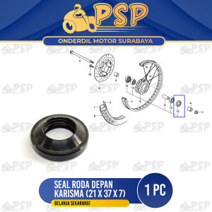 Seal Roda Depan Karisma (21x37x7) - Sil Karet As Tromol Ban Bosh Colar Depan Supra x 125 Revo Beat