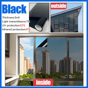 Hot Sale!!! 🔥Blocks 99% of UV rays🔥Window film Single perspective film Heat insulation Temperature drops by 20 ℃ Protect privacy Sun blocking heat One way mirror glass Easy to install Free small knife scraper Sticker for Home and Office