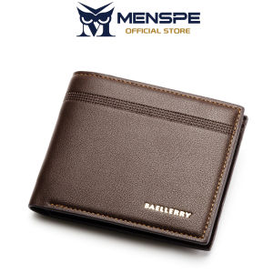 MENSPE Men Wallets Short Wallets Soft PU Leather Purse Fashion Bifold Wallet Money Cash Purses Clasp Coin Pouch ID Credit Cards Holders for Business Travel Office