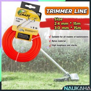 NAU.K Nylon Trimmer Line 2.4mmx15m 3.0mmx15m Round Shape Hole for Grass Cutter Garden Tools