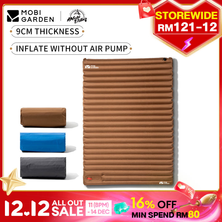 MOBI%20GARDEN%20Camping%20Single%20Double%20Sleeping%20Pad%20Air%20Mattress%20Bed%20Inflatable%20Portable%20Cushion%20-%20Image%202