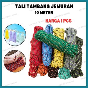 Tali Jemuran Baju Nylon 10m Kuat Anti Slip / Tali Nilon Tali Tambang Ikat Barang Kemah Camping