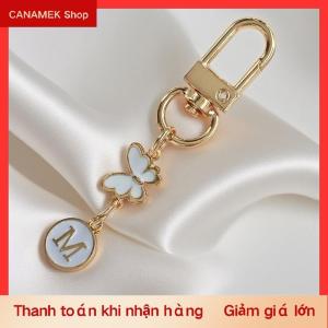 CS Kim loại bướm thư Keychain thời trang A-Z thư Keyring quyến rũ chìa khóa xe chủ sở hữu túi Mặt dây chuyền phụ kiện đồ trang sức quà tặng