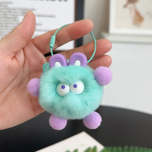 Gantungan Kunci Aksesoris Tas Boneka Big Eyes Monster Bulu Imitasi Pendant Keychain JCGK65