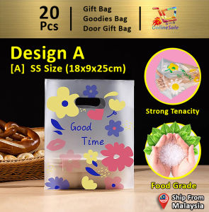 Gift Bag 20Pcs Goodies Good Time Premium Food Grade Quality Thicken Transparent Clear Plastic Bag (145) Full Moon Thank You Snack Baking Packing Bag