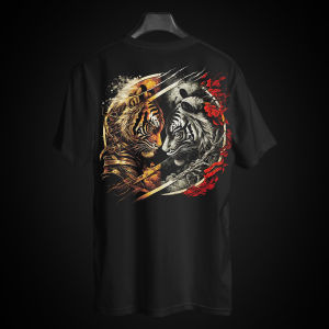 COD Baju Outfit Kaos Distro Pria Kekinian Pakaian kaosbos bozrvk 100% Macan Tiger Hitam Tshirt