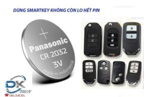Pin Nhật Panasonic chìa khóa điều khiển xe Honda CitycivicCRV HRV Accord Jazz