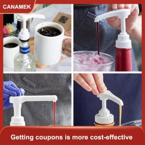 【CANAMEK】 1PC Syrup bơm Dispenser thay thế nước sốt áp lực vòi phun chai bơm container cho cà phê nhà bếp gia vị chất lỏng