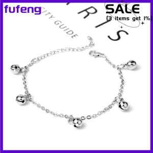 fufeng Fashion Pretty Butterfly Bell Pendant Chain Bracelet Exquisite Charm Adjustable Wedding Bangle Cute Women Lady Jewelry Party Gift