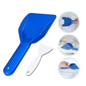 2PCS Set Fridge Snow Blower Ice Removal Plastic Shovel Fridge De-Icing Scoop Fridge Cleaning Supplie