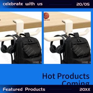 Durable Desk Bag Hook Hanging Iron Desk Side Hook Universal Load-Bearing Schoolbag Hook Office Desktop