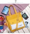 KH Korean Canvas Bag (Design No.31) Cross Body Shoulder Bag 2 Handle Katsa Tote Bag With Strap Handbag. 