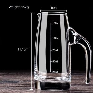 Wine Dispenser Liquor Glass Bottle 100ml Flat Surface With Handle Measurement Tools Glassware Tools