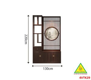 Vách ngăn phòng khách vách ngăn tủ kệ bằng gỗm bình phong tranh 4VTK29 - NỘI THẤT LẮP RÁP VIENDONGADV