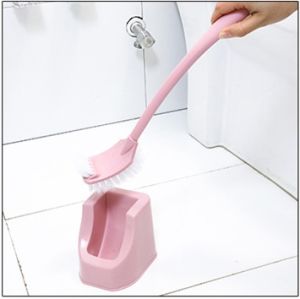 Chổi Cọ Nhà Vệ Sinh 2 Đầu Thông Minh - Bàn Chải Nhựa Làm Sạch Hai Mặt Cong Có Tay Cầm