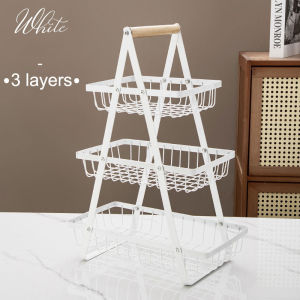 3 Tier Rak Bawang Vegetables Basket Portable Kitchen Storage Fruits Household Toiletries Metel Storage Rack HX28-2842