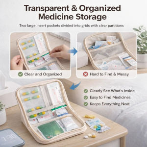 [Travel Essential] Portable Medicine Storage Bag Pill Case Medical Emergency Kit