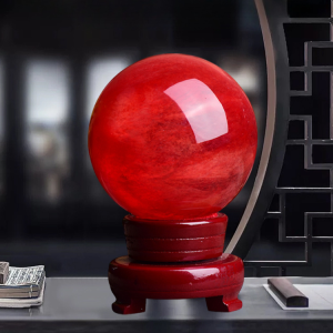 เครื่องประดับลูกปัดบอล โชคดีเมฆสีแดง คริสตัล ความงาม แบบโชคดี สำหรับผู้ชาย สีแดง