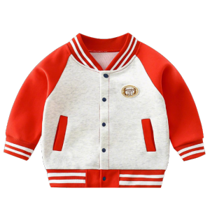 [Fast Shipping] Kids Baseball Coat Fashion Cozy Cotton Warm Kids Jacket for Boy Girl  4-13 Yrs