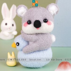 Bộ KIT len chọc Bé Bập Bênh có hướng dẫn đơn giản - bộ DIY làm quà tặng dễ thương ý nghĩa needle felting cute