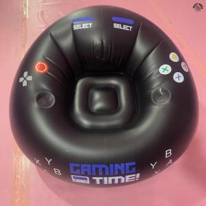 [SG Seller]Gaming Themed Inflatable Sofa Chair with Matching Ottoman Portable Blow Up Seat for Video Game Lovers