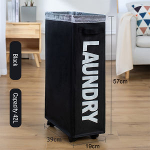 [SG Seller] Multipurpose Laundry Basket with 4 Universal Wheels Foldable Space-saving Clothes Basket Household Storage Basket Made of Wear-resistant 600D Oxford Cloth