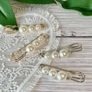 [SG] 4pcs Pearl Tuspin 6.3cm Long Pin Hijab Pin Shawl Pin Tudung Skirt Waist Artifact Clip Adjustment Pin