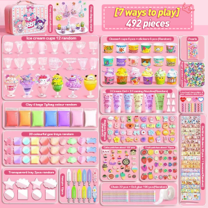 Ice Cream Cup DIY Handmade Cream Glue Hairpin Korean Guka Gift for Children 3D Sticker Fluid Acrylic Girl Boys Birthday Gifts