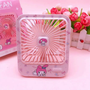 aliSanrio Hello Kuromi My Melody Kawaii Cartoon Student Dormitory Desk Desktop Portable Small Fan Gift for Girlfriend