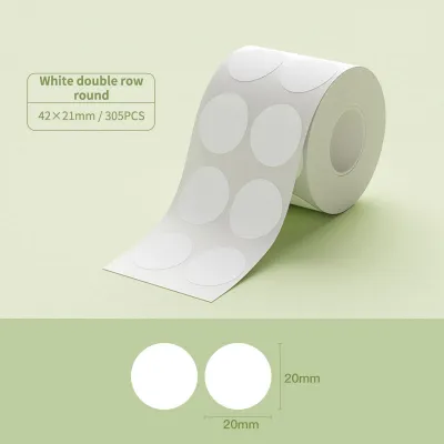 NIIMBOT Round Label Sticker for B1 B2 B21 B1 Pro B2 Pro B21 Pro B31 B4 Thermal Waterproof Circle Tape Retail Bakery Tag