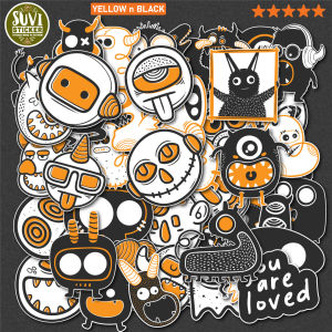 Sticker Yellow Monster chống nước dán laptop điện thoại đàn guitar mũ bảo hiểm. MSP: SV158