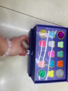 Kuromi Kids Makeup Box Set 30 Pcs 3 Layer Washable Non Toxic Safe Bright Colors Pretend Play Cosmetic Toy with Mirror Gift for Girls