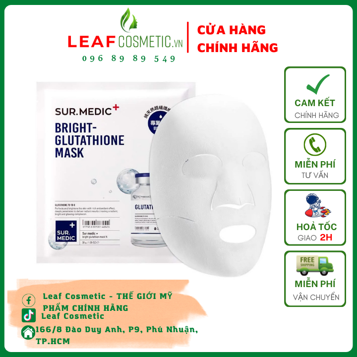 Auth Hàn ] Mặt Nạ Làm Trắng Chuyên Sâu - Neogen Sur.Medic Bright  Glutathione Mask 30g