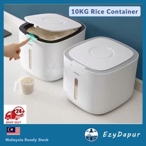 EZYD 10KG Nano Bucket Rice Storage Container Rice Box Moisture Proof Sealed Container Box Bekas Beras Cereal